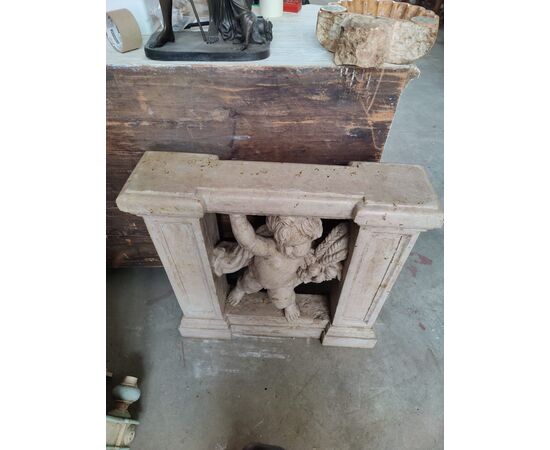 Esclusiva coppia di balaustre in marmo lumachella - H 75 cm - Venezia