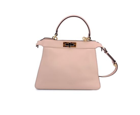 FENDI Borsa a Mano in Pelle Col. Rosa Peekaboo ISeeU M