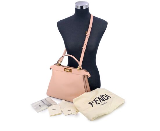 FENDI Borsa a Mano in Pelle Col. Rosa Peekaboo ISeeU M