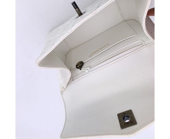 CHANEL Borsa a Tracolla Vintage in Pelle Col. Bianco Timeless/Classique S