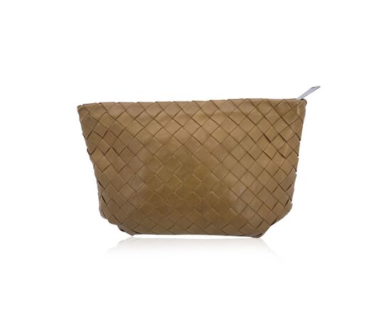 BOTTEGA VENETA Pochette in Pelle Col. Beige Pouch M