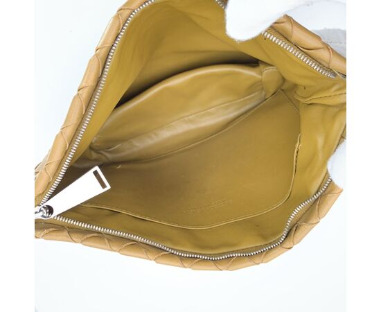 BOTTEGA VENETA Pochette in Pelle Col. Beige Pouch M