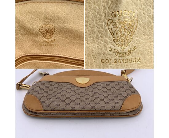 GUCCI Borsa a Tracolla Vintage in Tela Col. Beige Ophidia Zip S