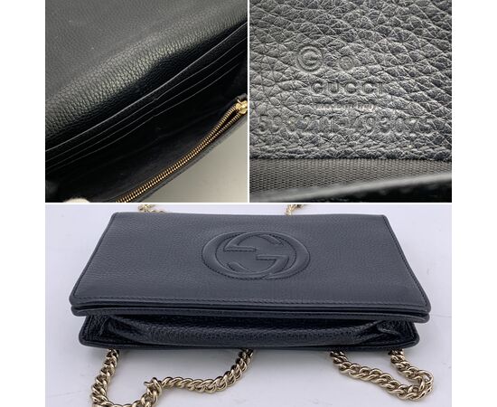 GUCCI Borsa a Tracolla in Pelle Col. Nero Soho S