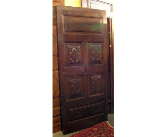 ptci435 door in walnut, end &#39;700, measure. h 199.5 x 88 cm