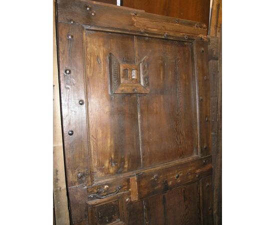 ptcr367 door rustic shuttered, larch, vintage early &#39;800 measuring 183 x 87 cm h sp. 6 cm