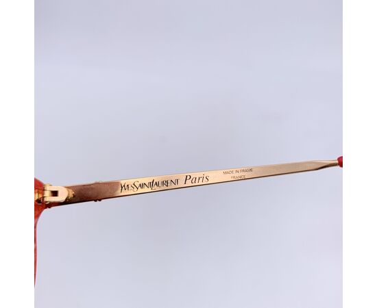 YVES SAINT LAURENT Occhiali da Sole Vintage in Acetato Col. Rosso