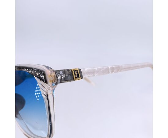 YVES SAINT LAURENT Occhiali da Sole Vintage in Acetato Col. Bianco