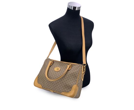 GUCCI Borsa a Mano Vintage in Tela Col. Beige M