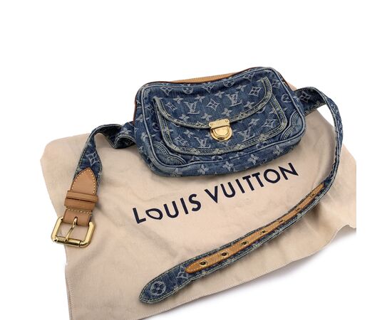 LOUIS VUITTON Borsa a Tracolla in Tela Col. Blu Bum Bag / Sac Ceinture S