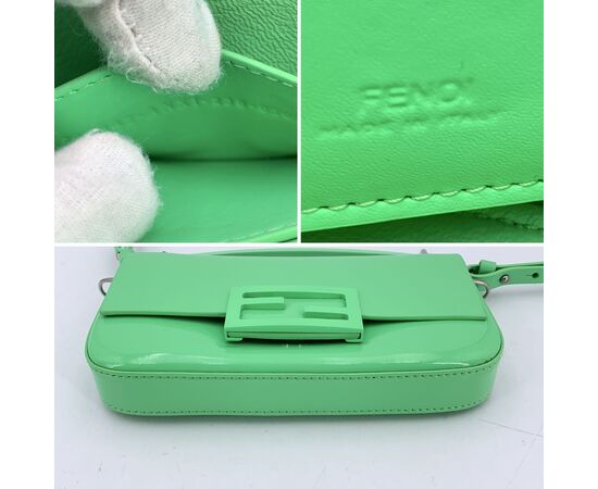 FENDI Borsa a Tracolla in Pelle Col. Verde Baguette S