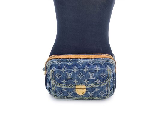 LOUIS VUITTON Borsa a Tracolla in Tela Col. Blu Bum Bag / Sac Ceinture S