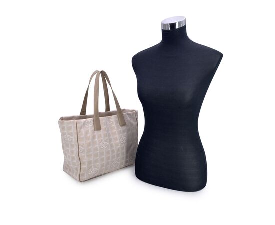 CHANEL Borsa Shopper Vintage in Tela Col. Beige Classic CC Shopping M