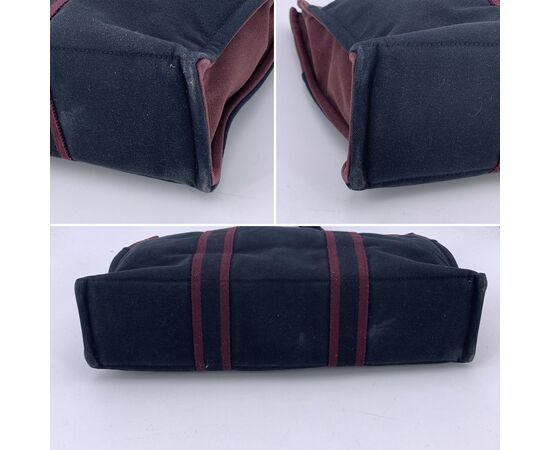 HERMES Borsa Shopper Vintage in Cotone Col. Nero Fourre-Tout M