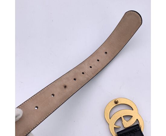 GUCCI Cintura in Pelle Col. Nero GG Buckle