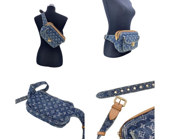 LOUIS VUITTON Borsa a Tracolla in Tela Col. Blu Bum Bag / Sac Ceinture S