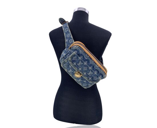 LOUIS VUITTON Borsa a Tracolla in Tela Col. Blu Bum Bag / Sac Ceinture S