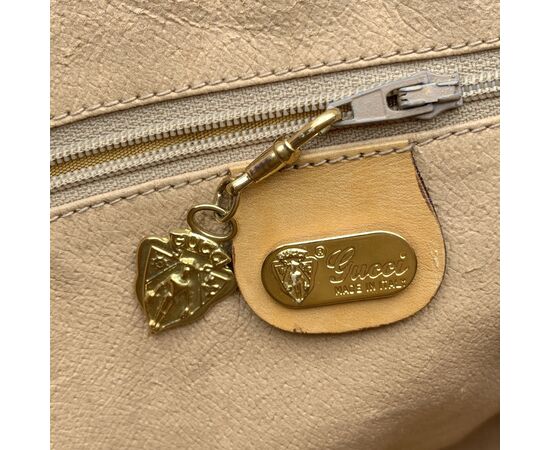 GUCCI Borsa a Mano Vintage in Tela Col. Beige M