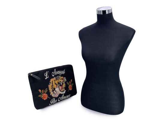 GUCCI Borsa Ventiquattrore in Tela Col. Nero M