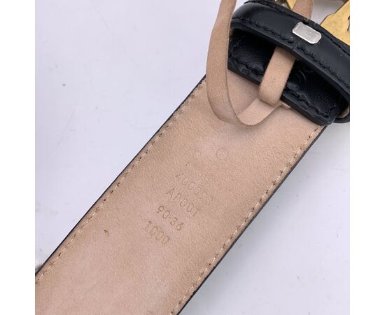 GUCCI Cintura in Pelle Col. Nero GG Buckle