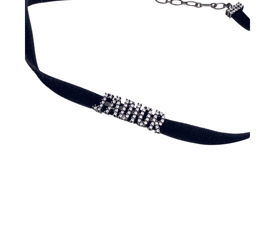 DIOR Collana in Tela Col. Nero J'adior