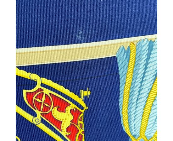 HERMES Foulard Vintage in Seta Col. Blu Carre 90