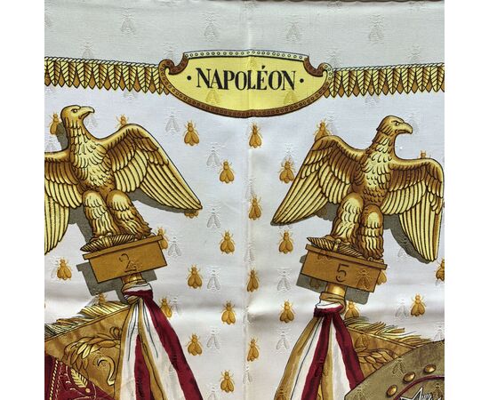 HERMES Foulard Vintage in Seta Col. Beige Carre 90