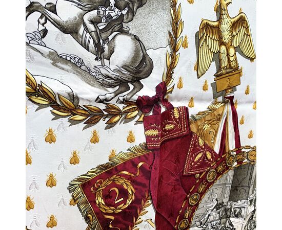 HERMES Foulard Vintage in Seta Col. Beige Carre 90