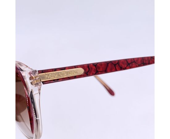 YVES SAINT LAURENT Occhiali da Sole Vintage in Acetato Col. Bordeaux