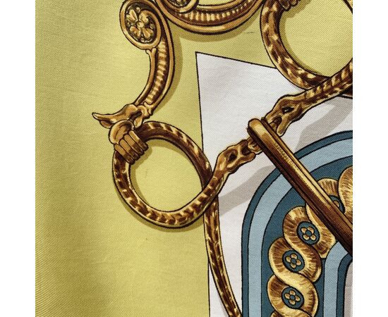 HERMES Foulard Vintage in Seta Col. Giallo Carre 90