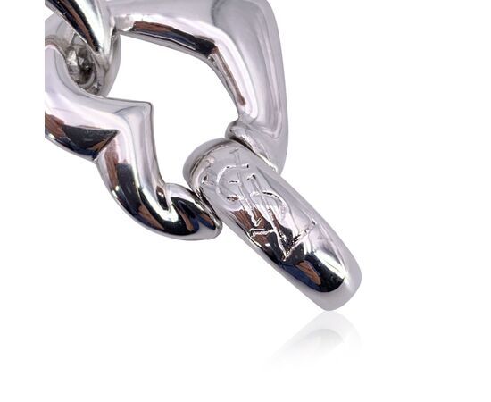 YVES SAINT LAURENT Bracciale Vintage in Metallo Col. Argento