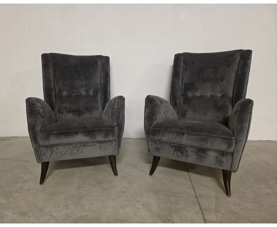 Pair of Gio Ponti Armchairs for Isa Bergamo
