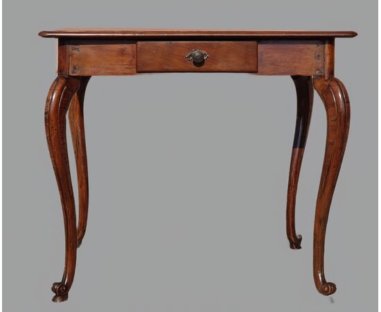 Inlaid walnut table, Veneto or Emilia area, 18th century