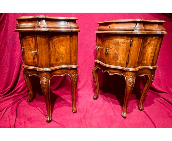 Pair of bedside tables - Venice 1750 approx.