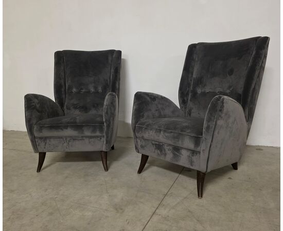 Pair of Gio Ponti Armchairs for Isa Bergamo