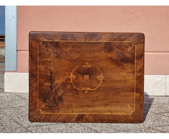 Inlaid walnut table, Veneto or Emilia area, 18th century