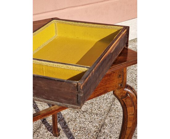 Inlaid walnut table, Veneto or Emilia area, 18th century