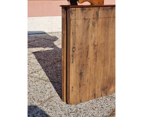 Piedmontese small table / desk in solid walnut, 18th century