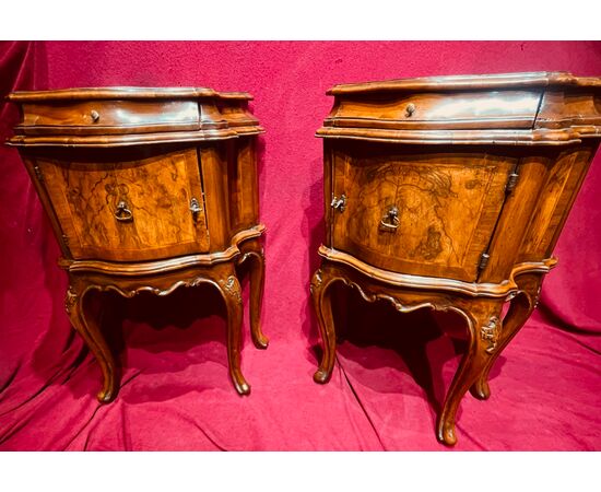 Pair of bedside tables - Venice 1750 approx.
