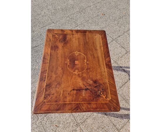 Inlaid walnut table, Veneto or Emilia area, 18th century