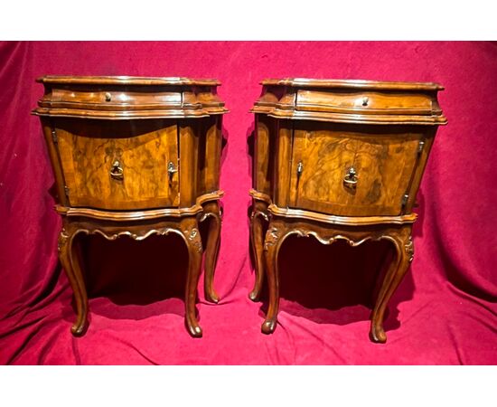 Pair of bedside tables - Venice 1750 approx.