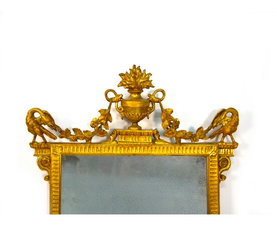 Specchiera in legno scolpito e dorato, Napoli, fine del XVIII secolo