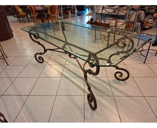 Wrought iron table with chairs
