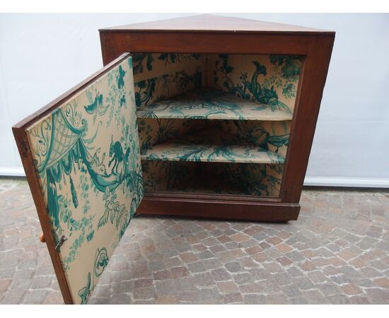 ANGOLIERA IN NOCE CON UNA PORTA EPOCA 800 cm L85xLato57xLato62