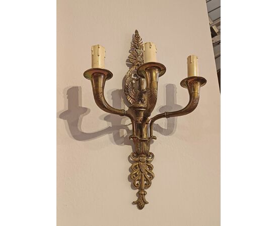 COPPIA DI APPLIQUES IN BRONZO DORATO META’ XIX SECOLO