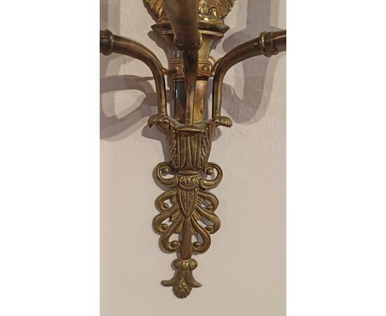 COPPIA DI APPLIQUES IN BRONZO DORATO META’ XIX SECOLO