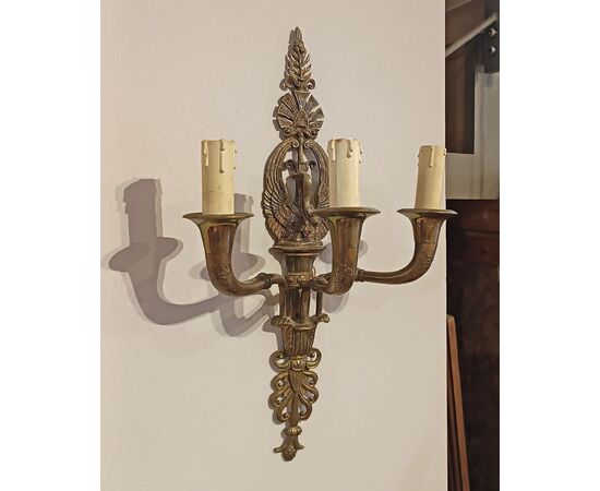 COPPIA DI APPLIQUES IN BRONZO DORATO META’ XIX SECOLO