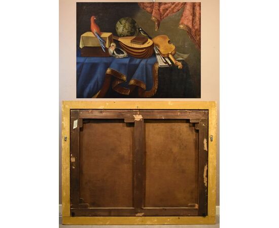 Still life with musical instruments, Bonaventura Bettera (Bergamo, 1663 – documented until 1718)
