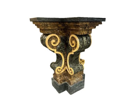 
Coppia di Basi in Marmo Policromo, XIX secolo