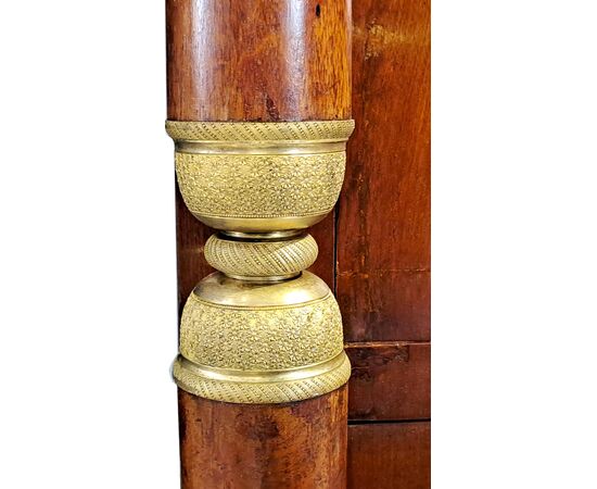 MAHOGANY FEATHER SECRETARY - FRANCE - 19TH CENTURY